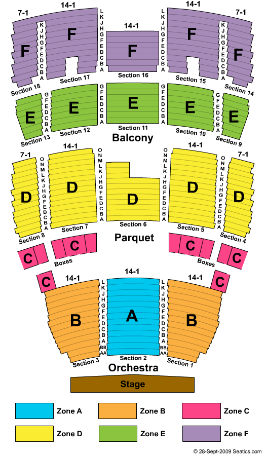Mahalia Jackson Theater for the Performing Arts Seating Chart